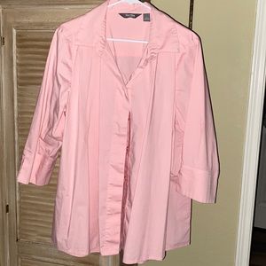 Martha Stewart Light pink long sleeve blouse